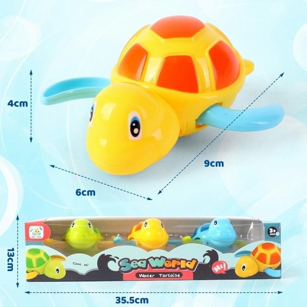 Wind-Up Swimming Sea Turtle Bath Toys for Toddlers